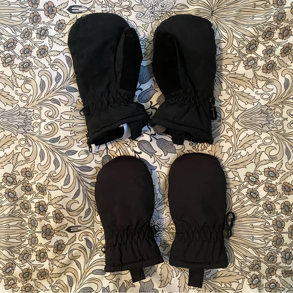 Columbia Black Waterproof Toddler and Infant Mittens